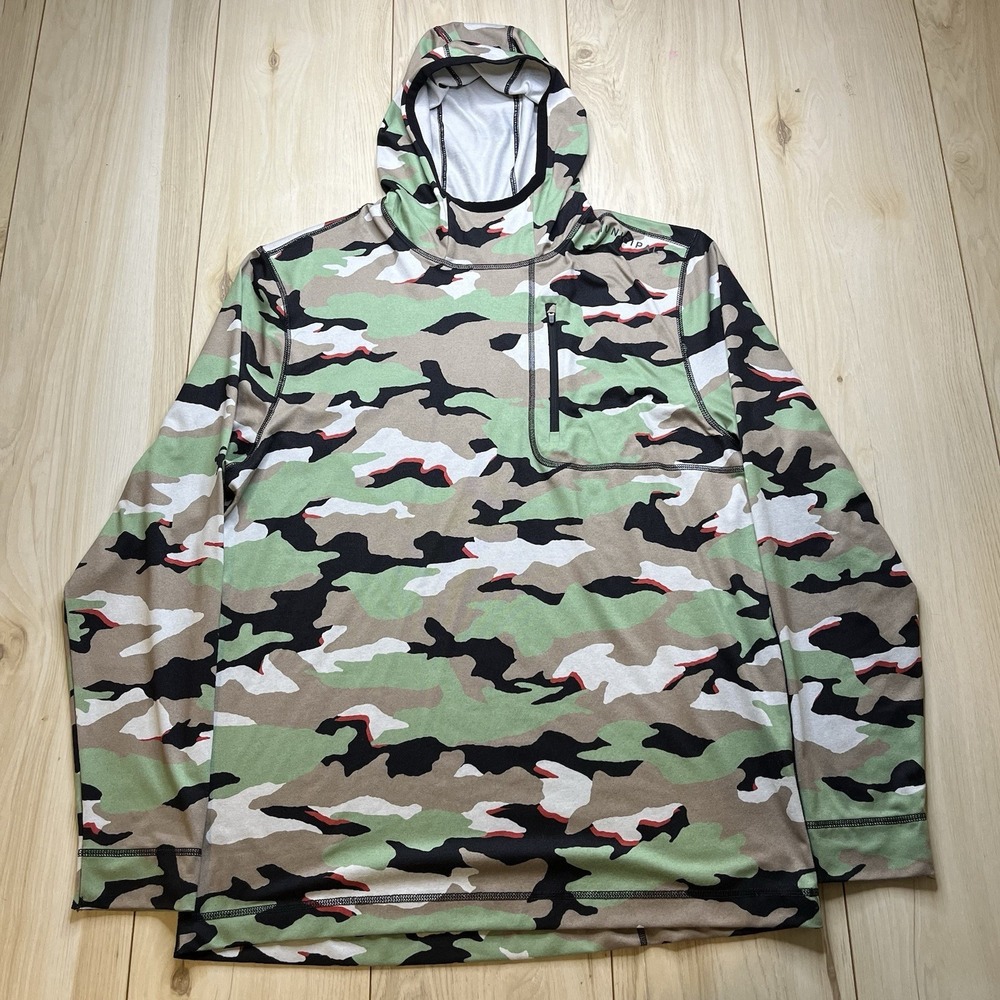 Municipal Sport Utility Gear Hoodie Sweater Camo Mens Medium Zip Pocket Pullover